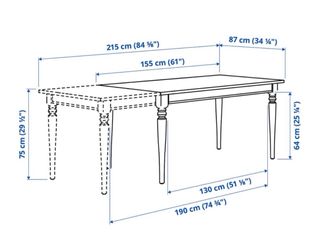 Mesa comedor extensible IKEA ROSENTORP.