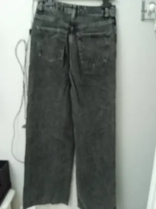 Pantalón Mango Negro/Gris Talla XS