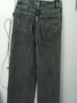 Pantalón Mango Negro/Gris Talla XS