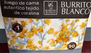 Juego de Cama Burrito Blanco Coralina 90cm