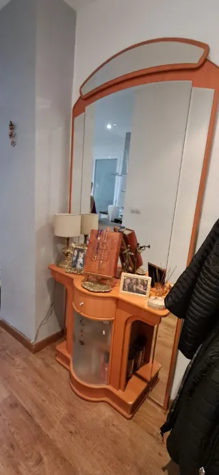 Mueble de entrada madera y metal