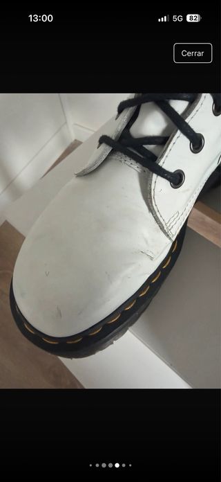 Botas Dr. Martens blancas con plataforma