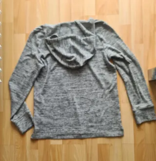 Sudadera Tommy Hilfiger gris con cordones