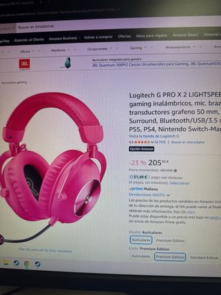 Logitech PRO X2 LIGHTSPEED Rosa Precintado