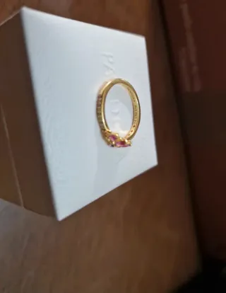 Anillo Pandora Disney Rapunzel Corona Rosa Oro