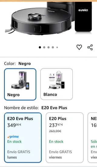 Robot Aspirador Eureka E20 Evo Plus
