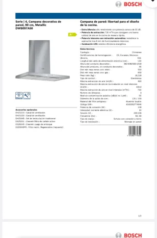 Campana decorativa Bosch 90cm