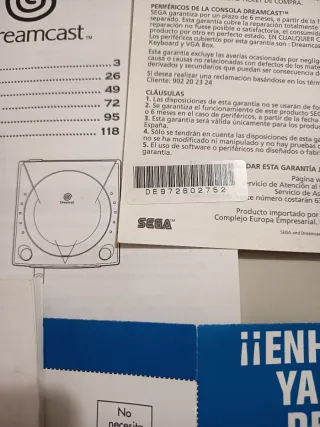 Consola Sega Dreamcast.