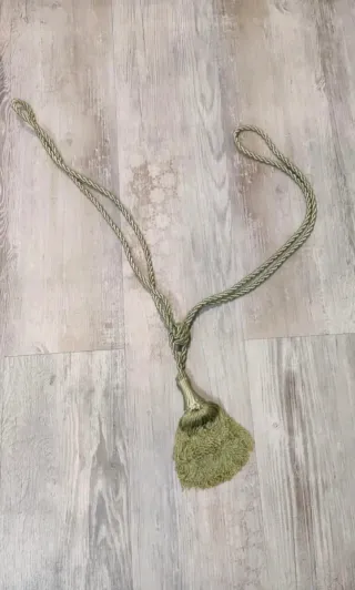 2 alzapaños para cortinas verde