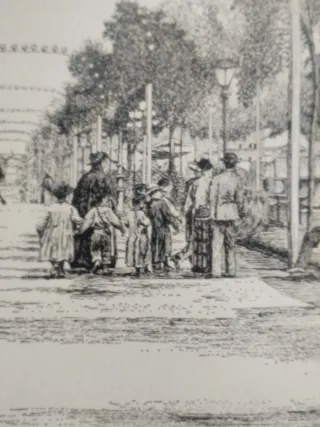 Cuadro Paseo Linares Antiguo 54x68