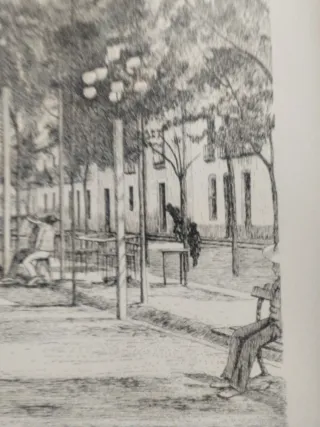 Cuadro Paseo Linares Antiguo 54x68