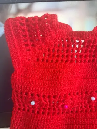 Maglione a crochet con fiori per bambola reborn 0 mesi