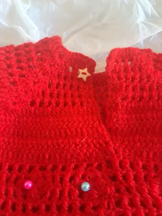 Maglione a crochet con fiori per bambola reborn 0 mesi
