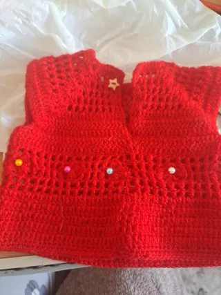 Maglione a crochet con fiori per bambola reborn 0 mesi