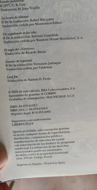 Joseph Conrad Obras completas Clásicos Aguilar