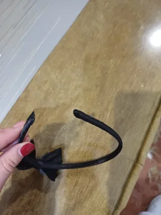 Diadema lazo cuadros niña