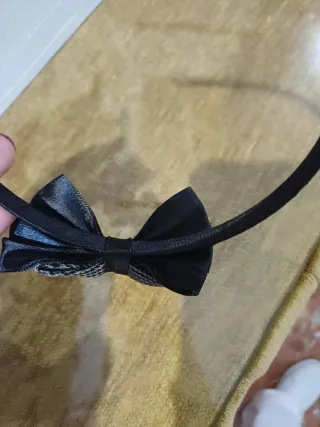 Diadema lazo cuadros niña