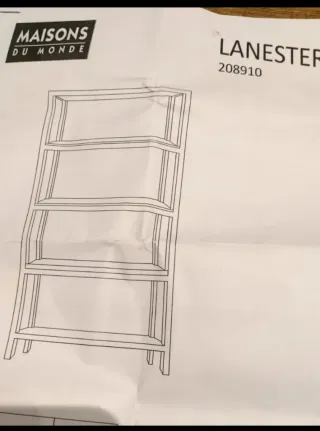 Estantería Madera y Hierro Galvanizado Nueva