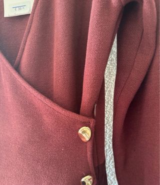 Vestido Zara cruzado rojo talla S