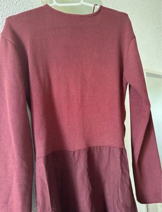 Vestido Zara cruzado rojo talla S