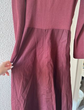 Vestido Zara cruzado rojo talla S