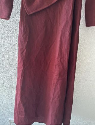 Vestido Zara cruzado rojo talla S