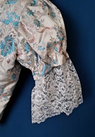 Traje de fallera vintage azul y plata (1971)