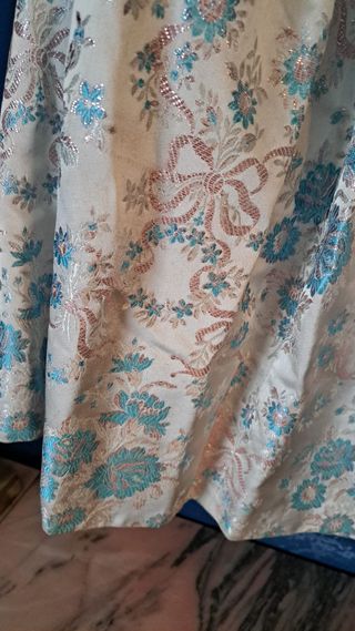 Traje de fallera vintage azul y plata (1971)