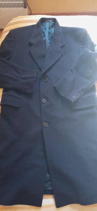 Abrigo azul de lana DUSTIN .Corte Ingles.
