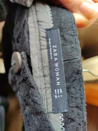 Pantalón Zara Talla 38 Negro elástico