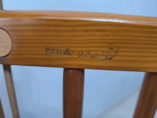 Cuna de madera para bebé retoño azul