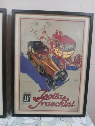 Cuadros antiguos de coches y motos