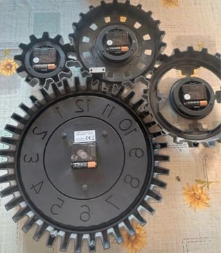 Orologio ingranaggi grigio 57x58cm
