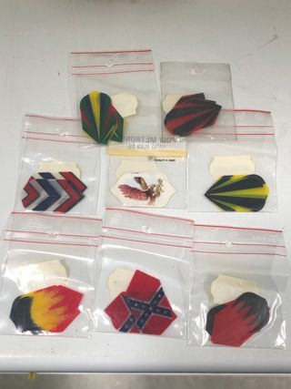 Lote 111 plumas dardos poly rectangulares