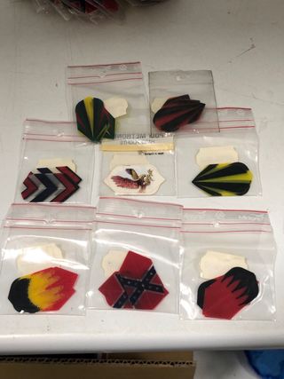 Lote 111 plumas dardos poly rectangulares