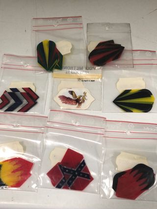 Lote 111 plumas dardos poly rectangulares