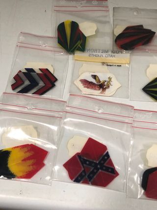 Lote 111 plumas dardos poly rectangulares