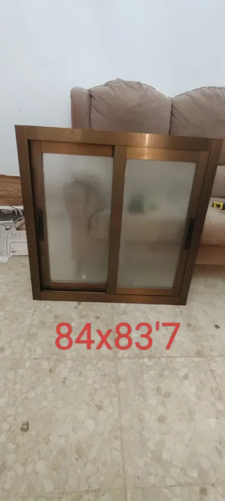 Ventana aluminio corredera 84x83