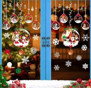 Pegatinas Navidad Ventana SIN ABRIR