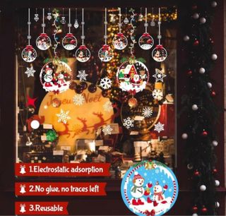 Pegatinas Navidad Ventana SIN ABRIR