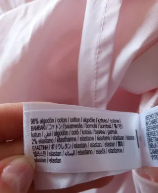 Camisa de algodón rosa