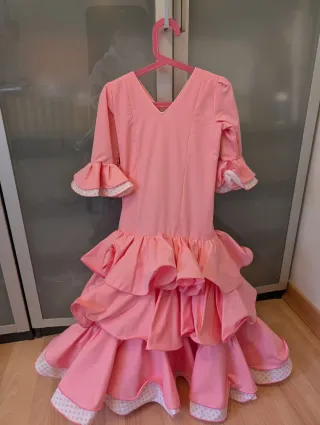 Traje de Gitana Niña Rosa