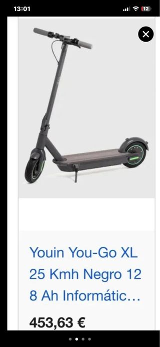 Patinete para piezas o reparar