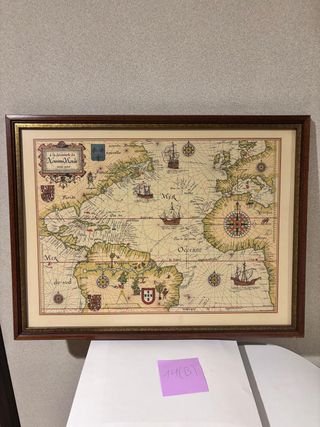 Mapa Antiguo Nuevo Mundo - Reproducción