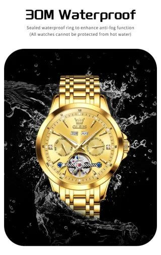Reloj OLEVS Automático Dorado Hombre