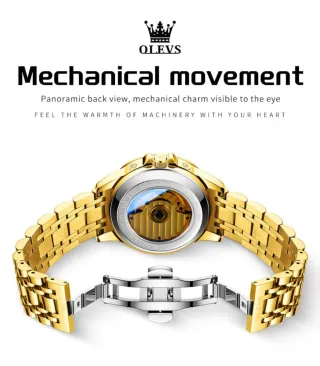 Reloj OLEVS Automático Dorado Hombre