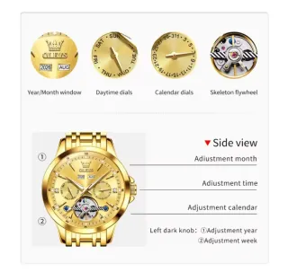 Reloj OLEVS Automático Dorado Hombre