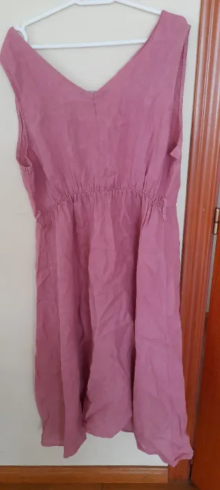 Vestido rosa botones