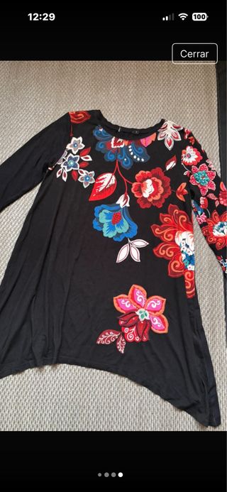 Camiseta Desigual Talla S/M Flores
