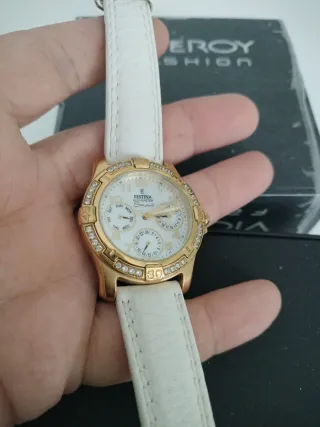Reloj Festina Multifunción Oro Blanco